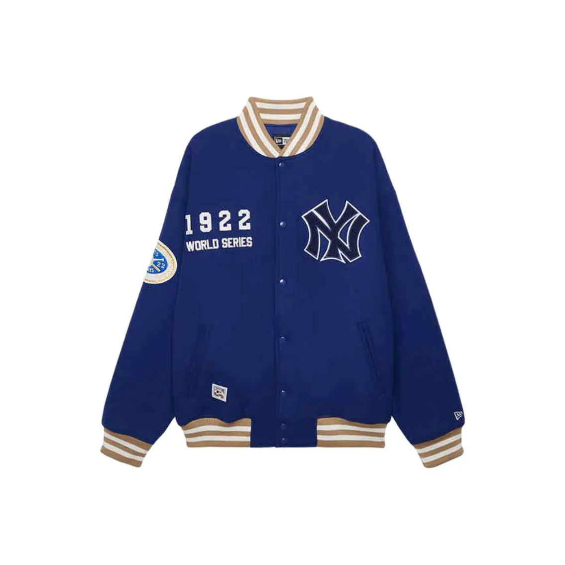 New Era x MLB Нью-Йорк Янкис FW24 Хлопковый пуховик Унисекс Темно-синий