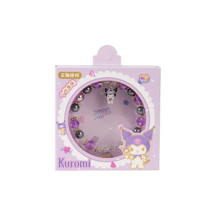 FIRST PARTY Sanrio Cinnamoroll Kuromi Pochacco My Melody Pompompurin Бусина Браслет Шнурки браслеты