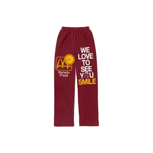 McDonald's Kerwin Frost Co Branded FW23 Каштановый Унисекс Повседневные брюки