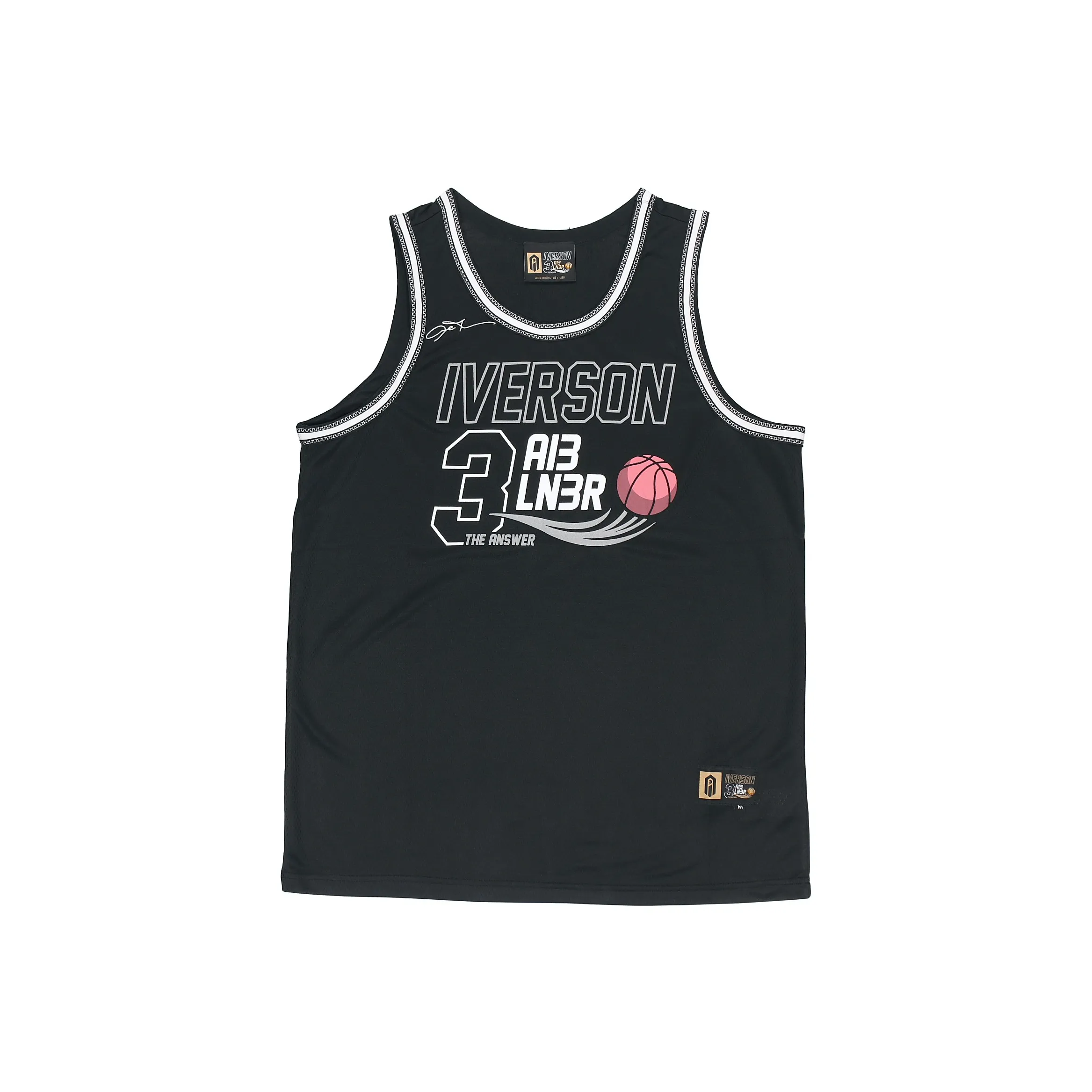 AI3 X LNBR Basketball Jerseys Unisex Black