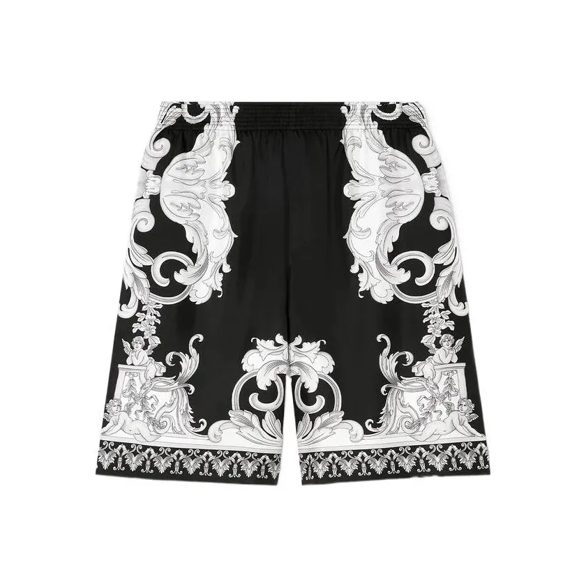 VERSACE Baroque Silk Shorts