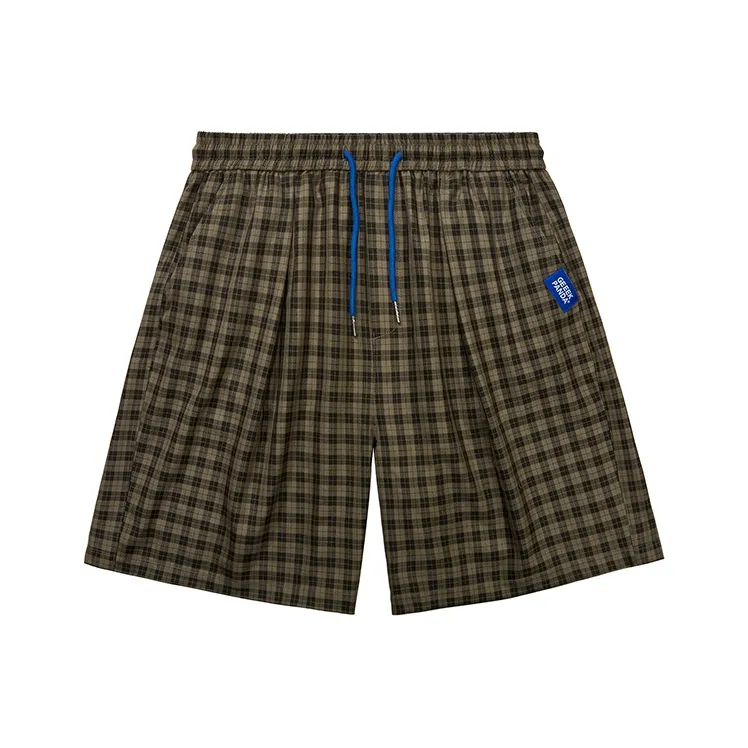 WAYNEXZAVIER Casual Shorts Men's Plaid