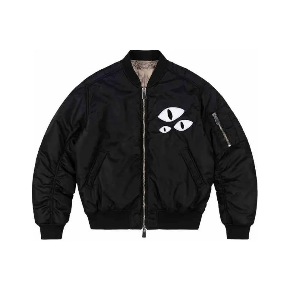 CHARLES JEFFREY Logo embroidered Bomber Jacket