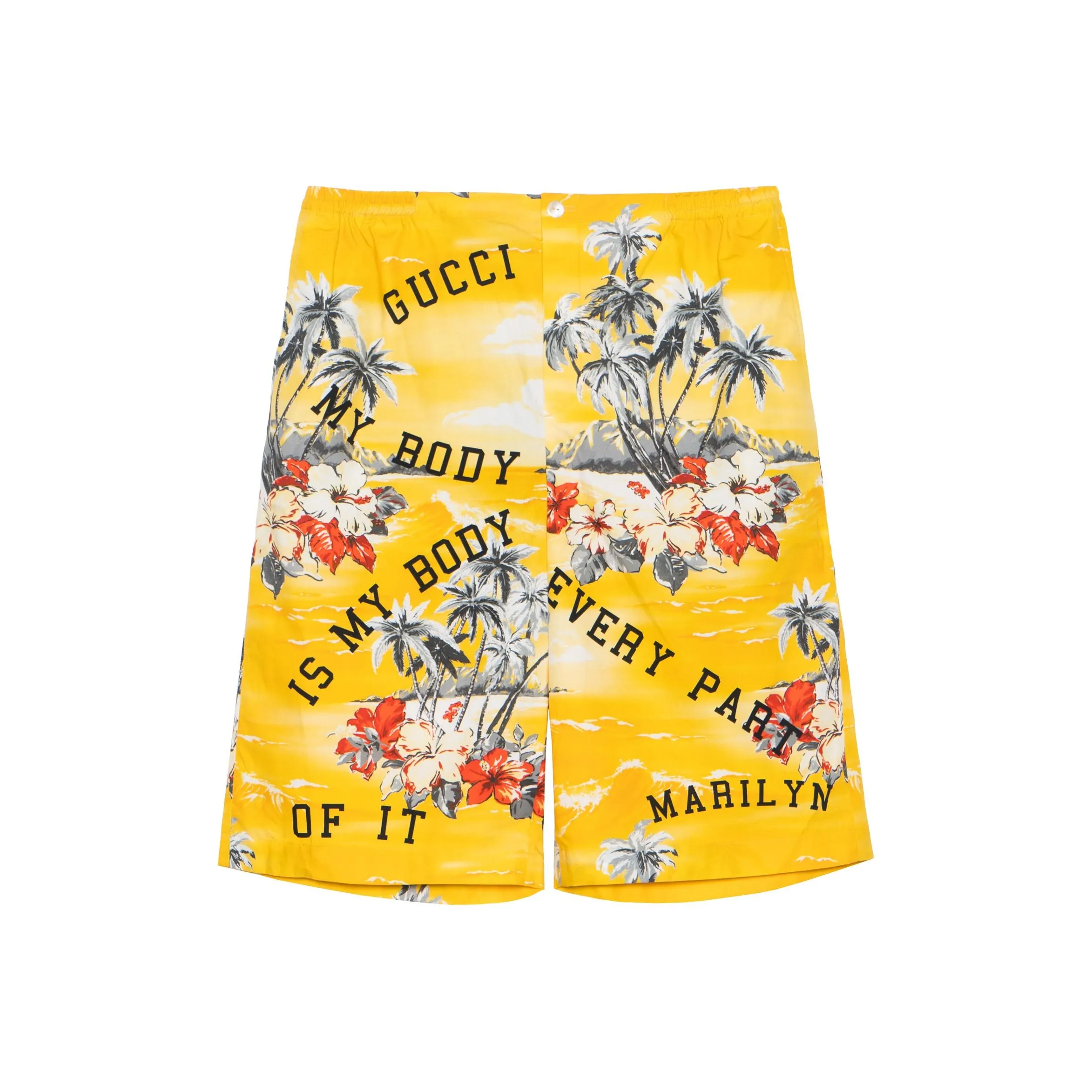 GUCCI Желтые Мужские Повседневные Шорты