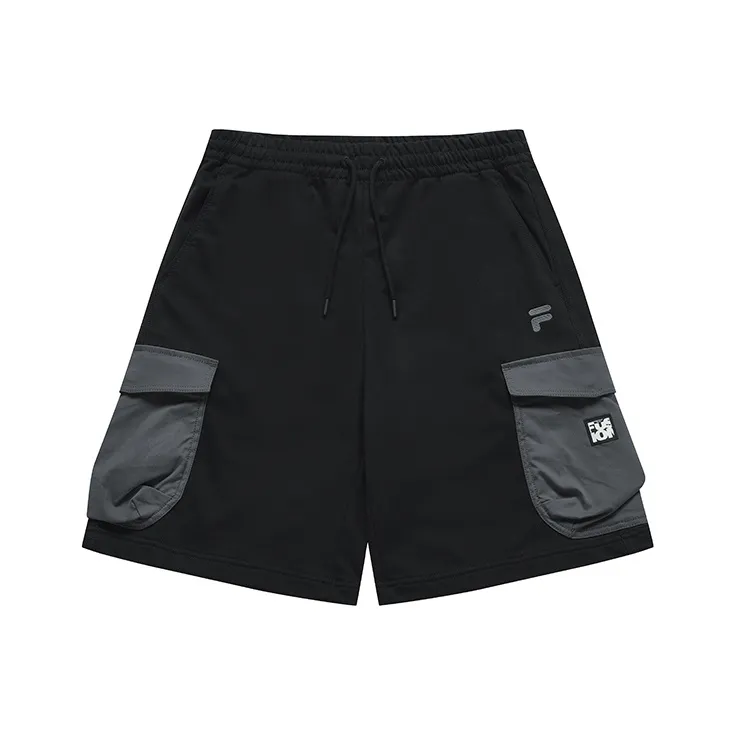 FILA FUSION Chinese Olympic Skateboarding Series Casual Shorts Men's Jet Black