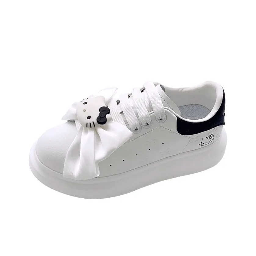 Hello Kitty Белый Низкий Топ Скейтборд Кроссовки Женские Белый Черный