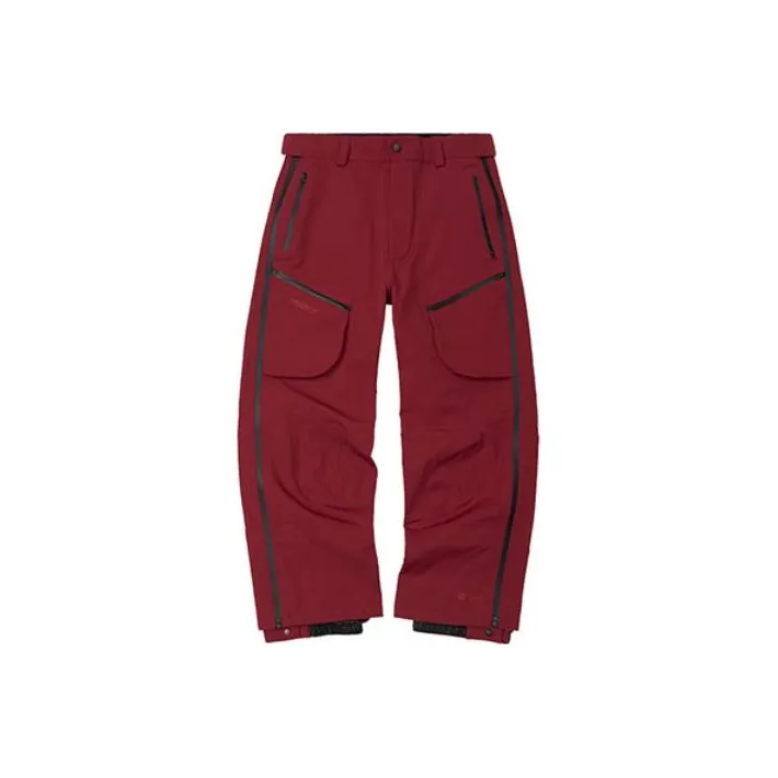 ENSHADOWER x OSCill Лыжные штаны унисекс красного цвета