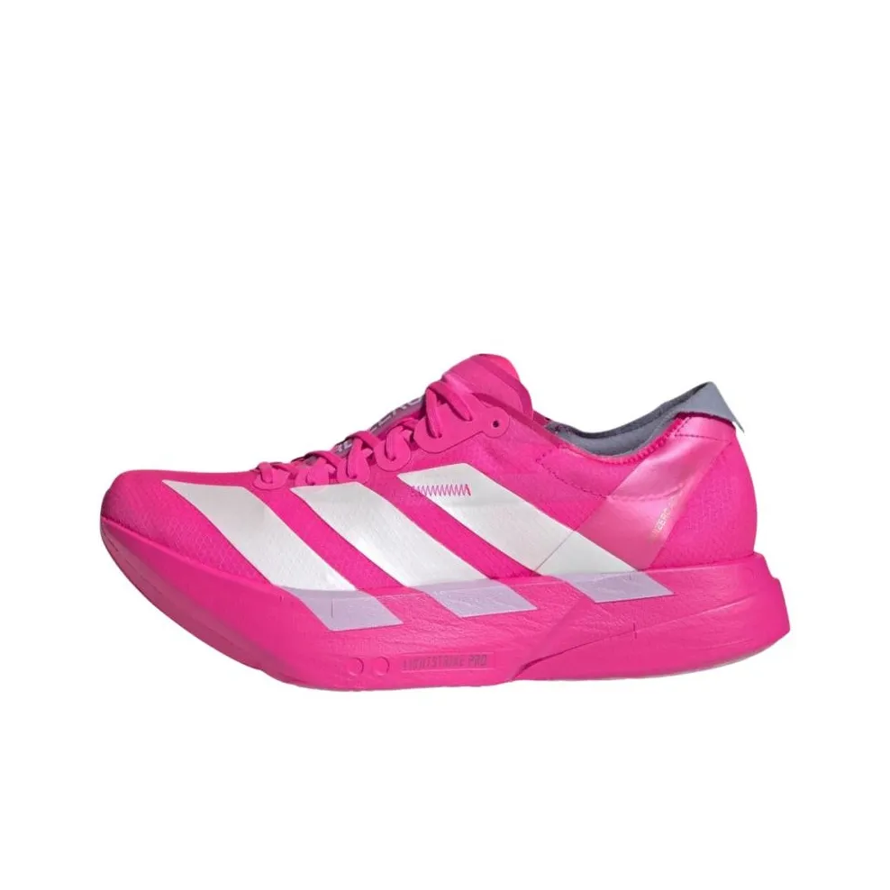 Adidas Adizero Adios Pro 4 Устойчивый к истиранию низкий топ для бега на длинные дистанции спринт беговые кроссовки унисекс розовый