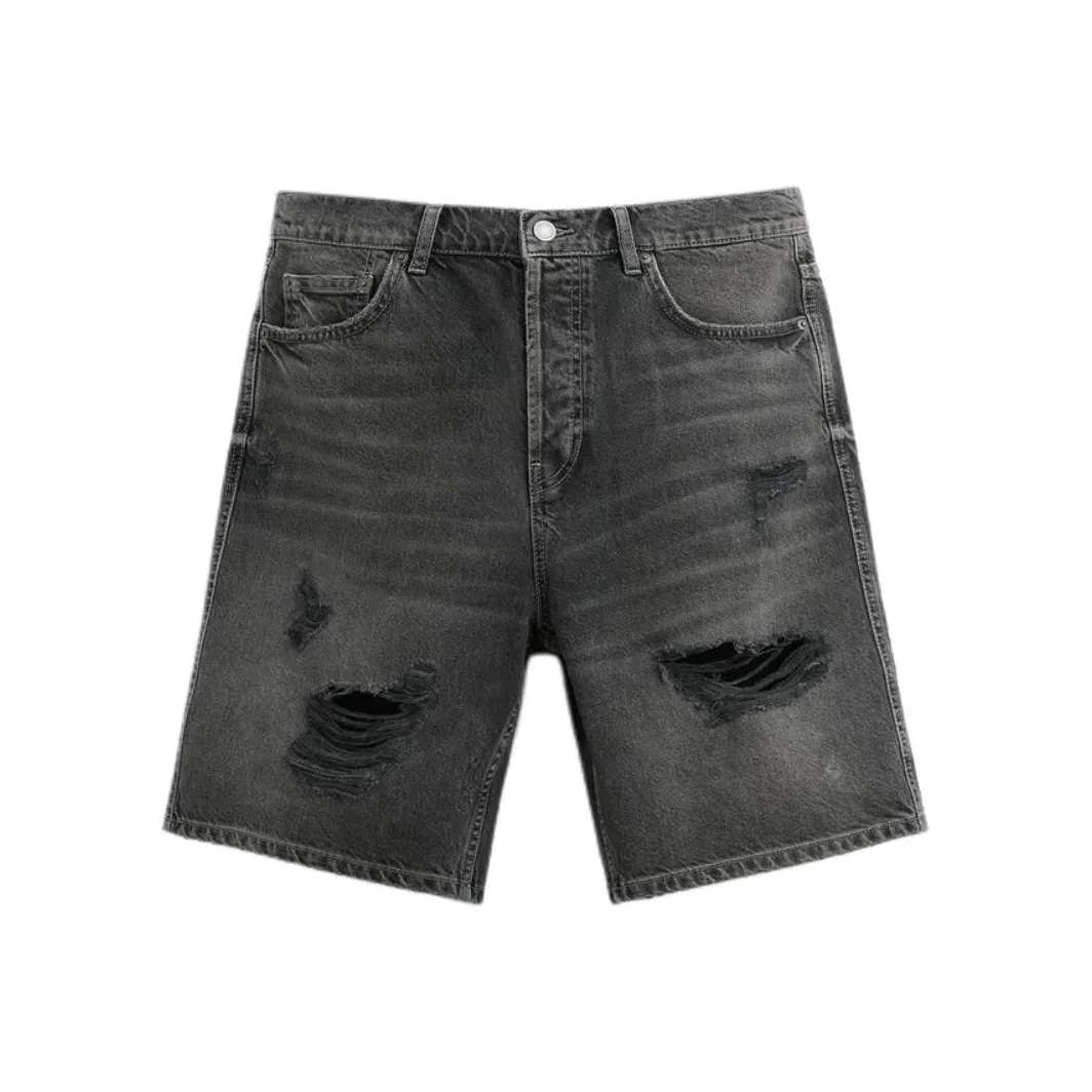 ZARA Denim Shorts Men Black