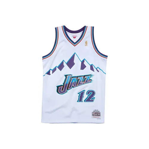 Mitchell Ness Белая Мужская Баскетбольная Джерси