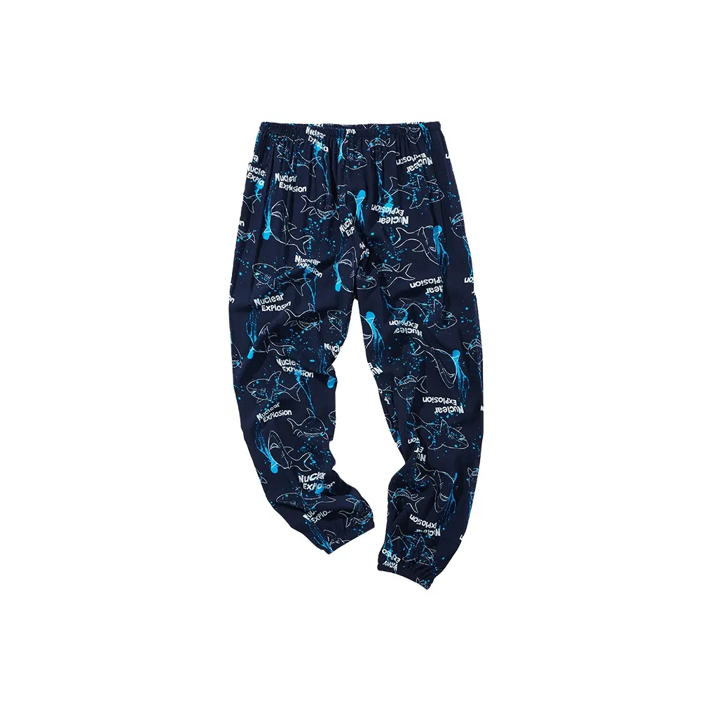 NUCLEAR EXPLOSION x NUCLEAR EXPLOSION Повседневные брюки Унисекс Темно-синий