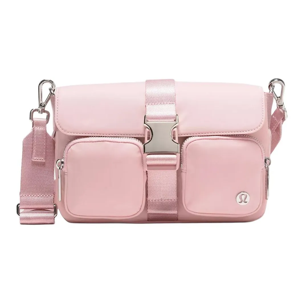 Lululemon Nylon Shoulder Bag, Crossbody Bag Women's Pink Mist