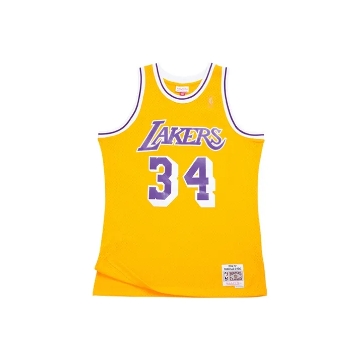 Mitchell & Ness Los Angeles Lakers Home 1996 97 Shaquille O'Neal Swingman Jersey