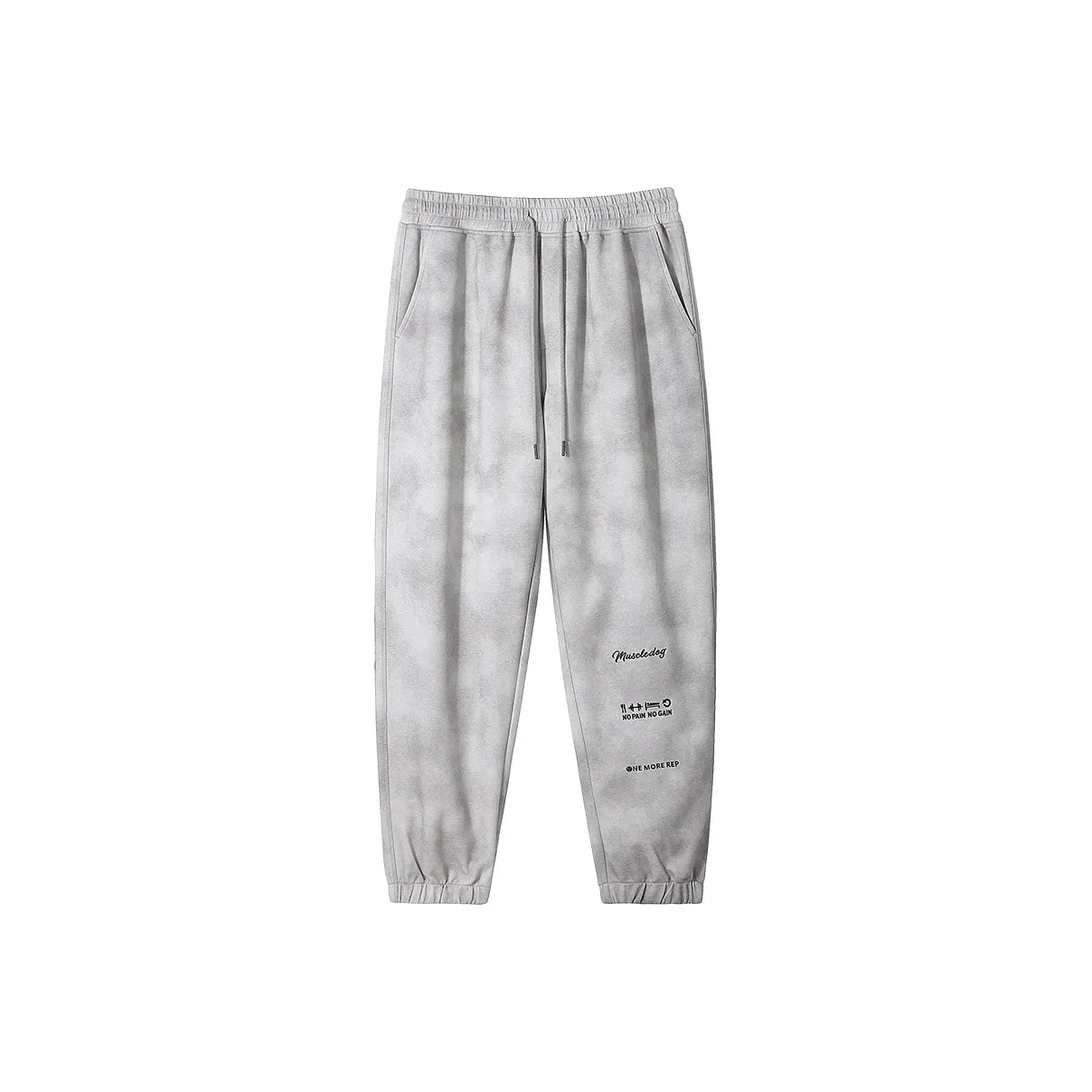 Muscle Dog Casual Pants Men White Gray