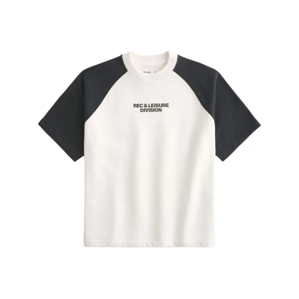 Hollister T-Shirt Мужской Черный Белый