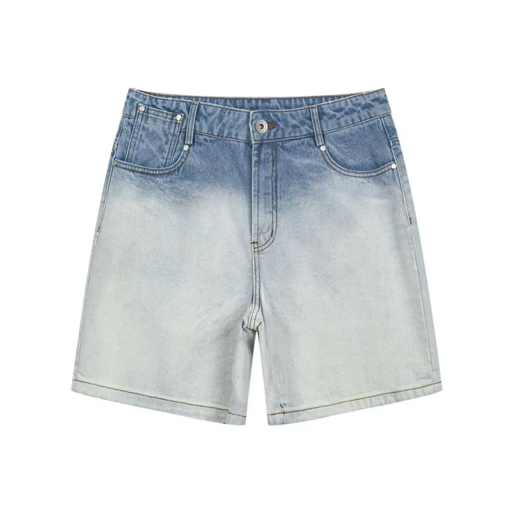 Bosieagender Denim Shorts Unisex Milk White