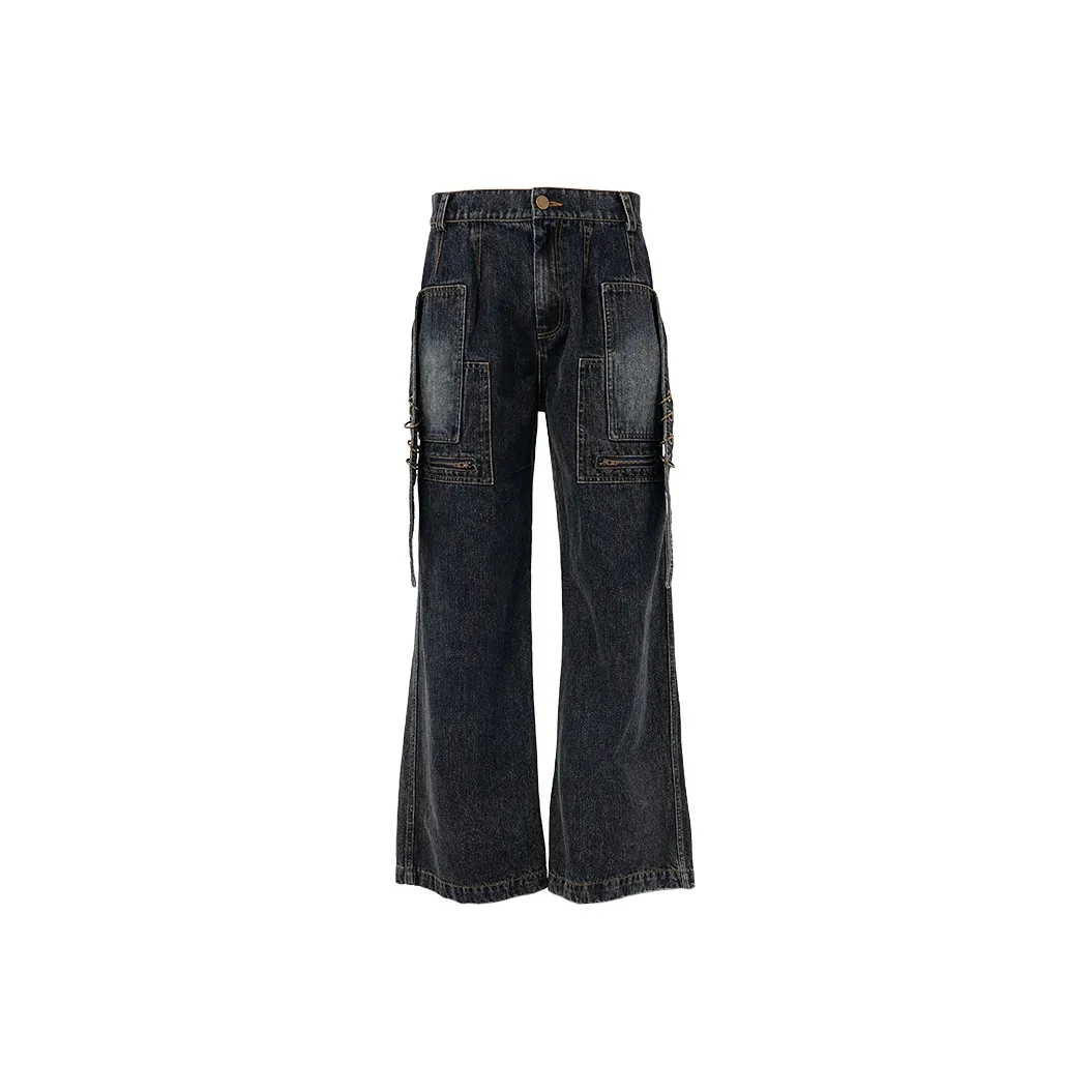 BENMYSHOWER Jeans Unisex Navy Blue