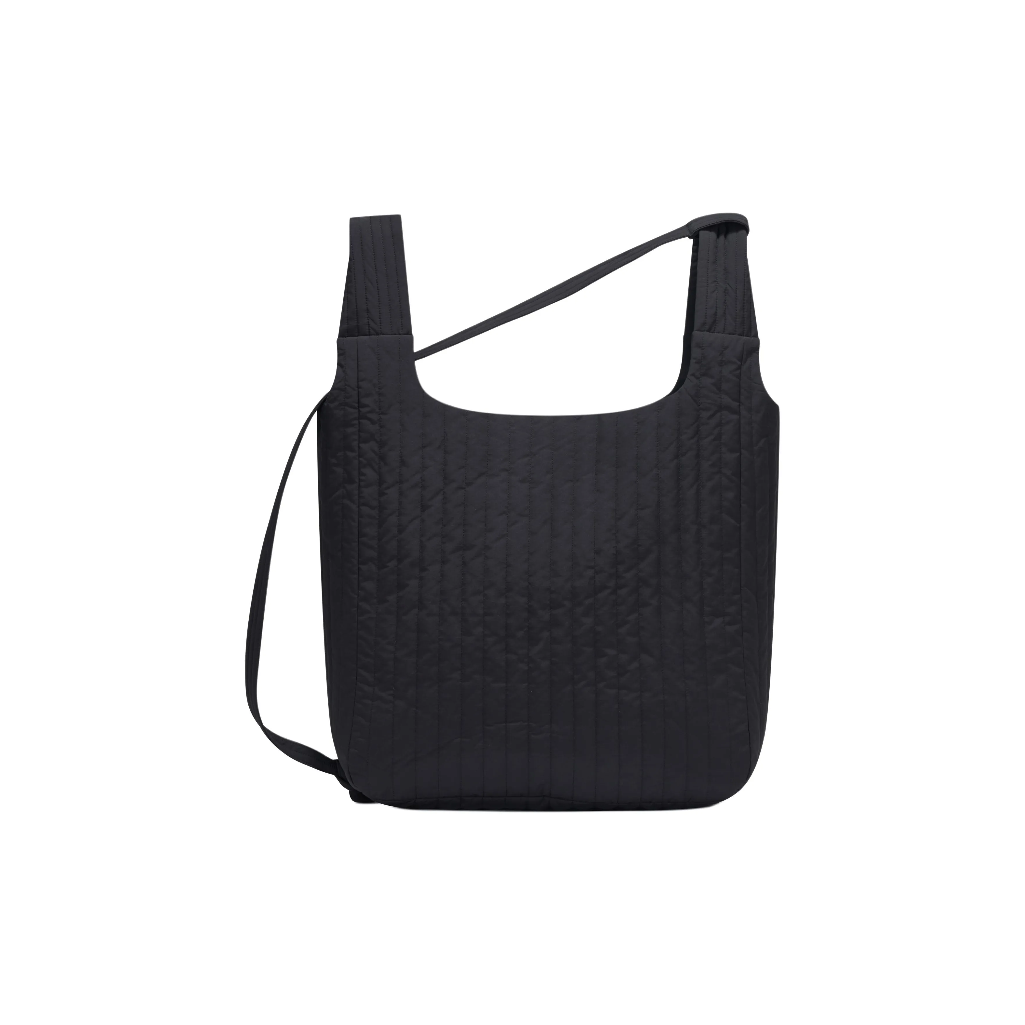 Nice Rice Fabric Shoulder Bag, Crossbody Bag, Handbag Medium Size Unisex Black/Ecru