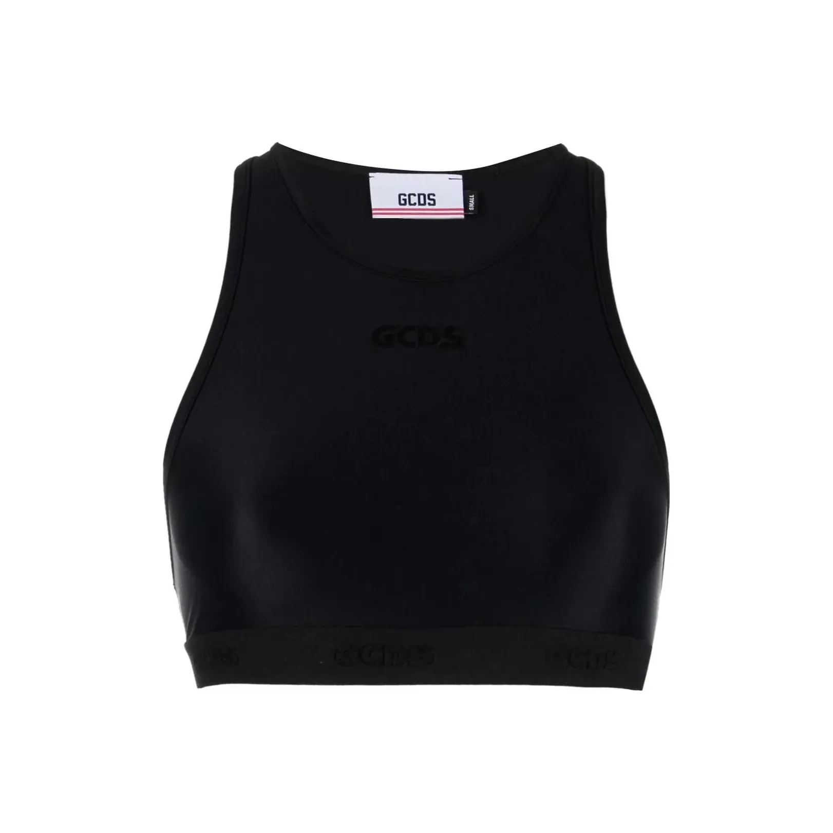 GCDS Logo print Racerback Sports Bra
