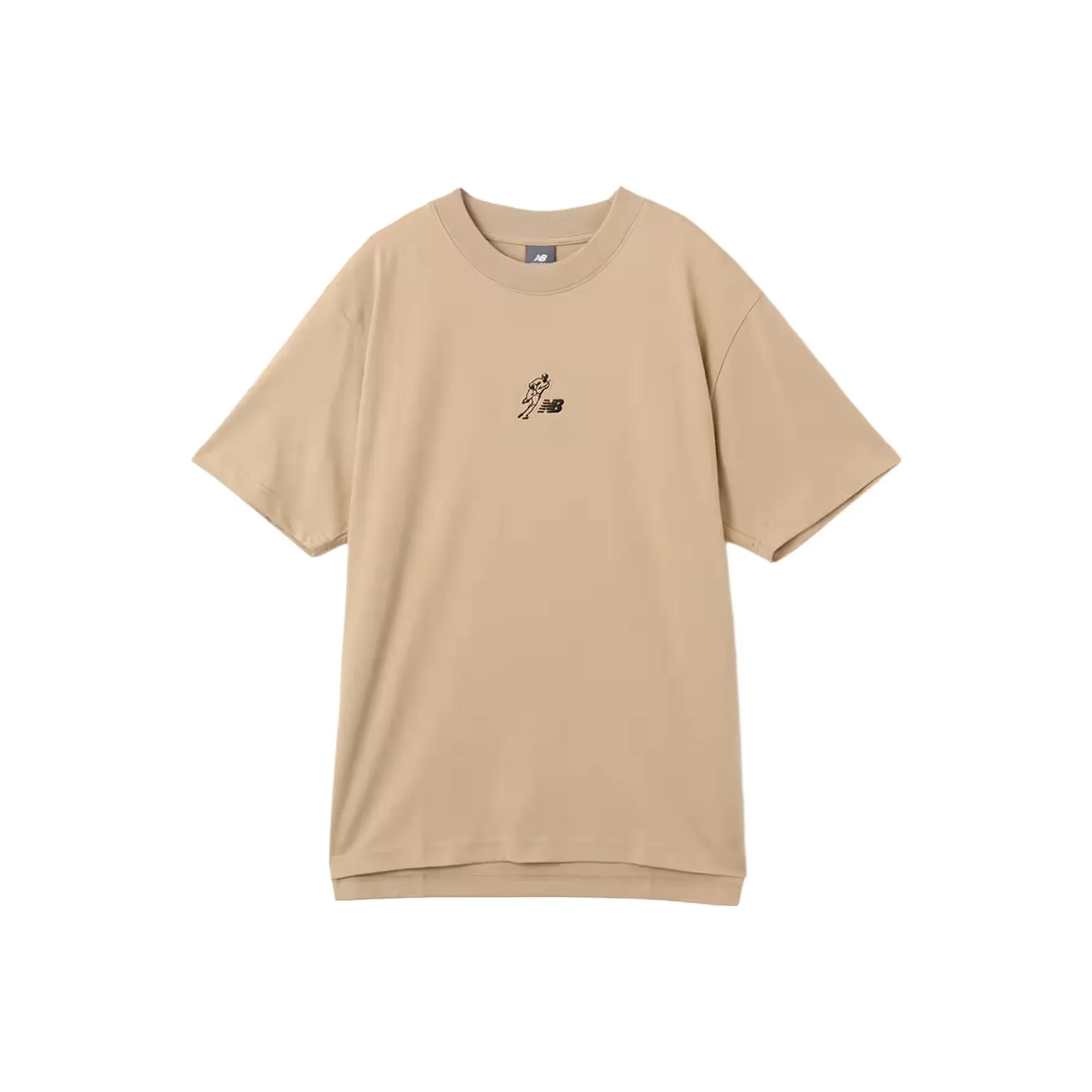 New Balance SS25 Comfortable Crew Neck Short Sleeved Baseball T Shirt Unisex Khaki