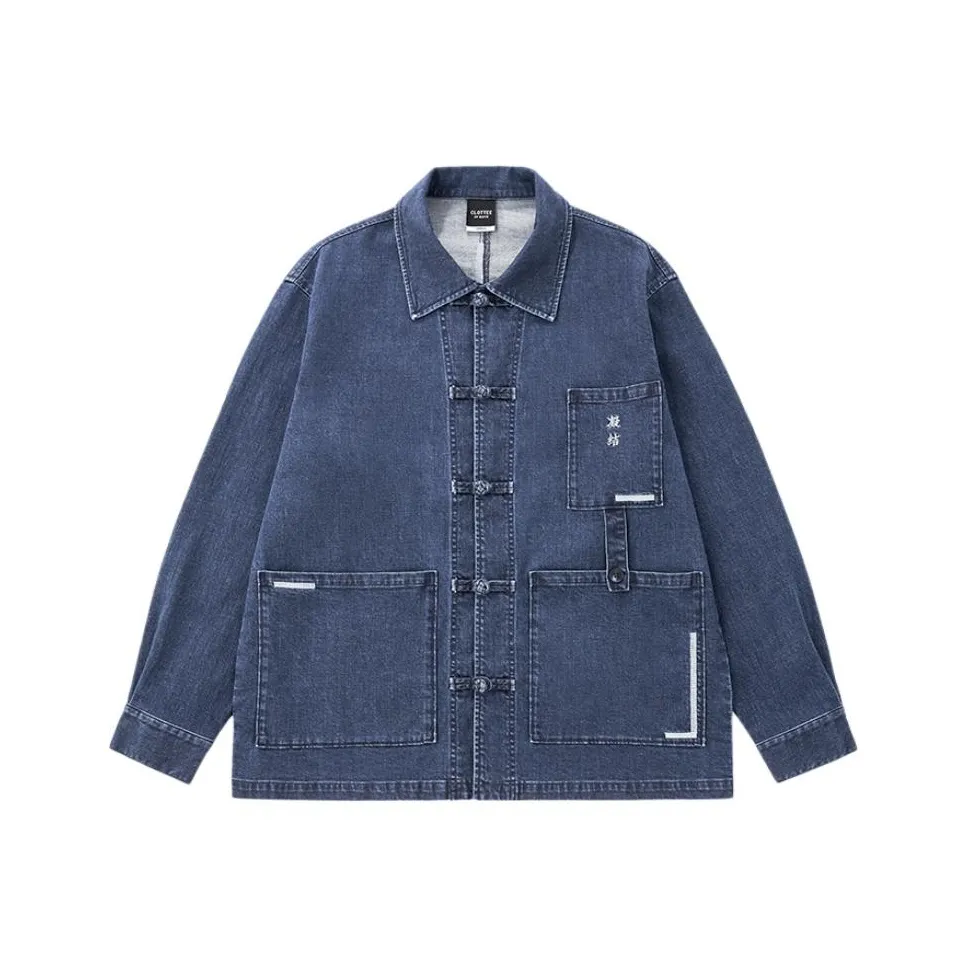 CLOT Be Like Water Collection Джинсовый синий Унисекс Джинсовые куртки