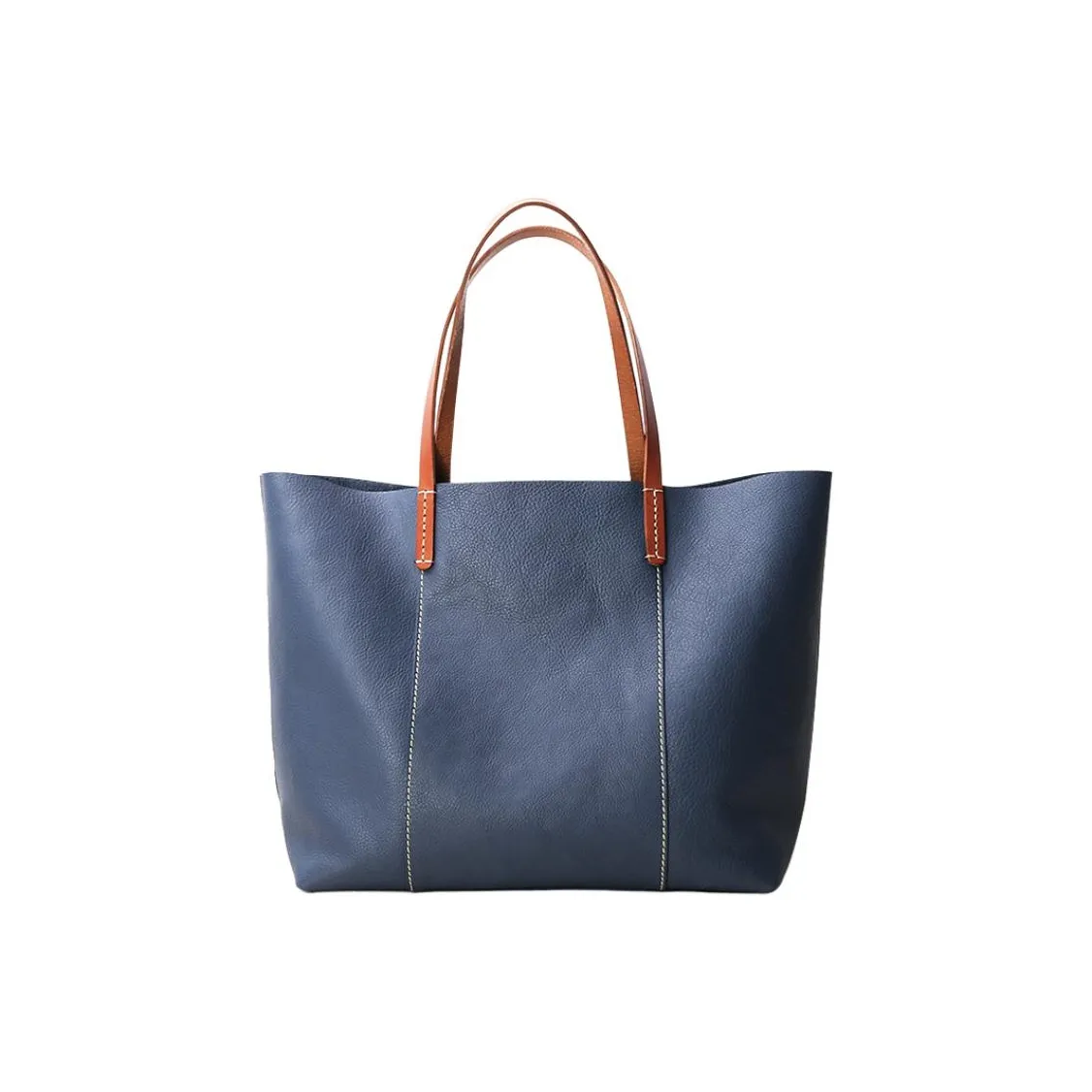 MINIBIRD Первый слой Растительное дубление Коровья кожа Тоут Сумка Сумка через плечо Женская Синий Черный Оранжевый