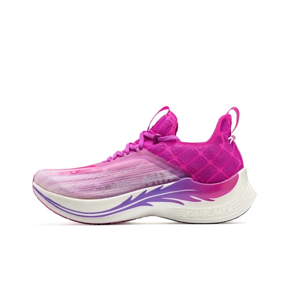 ONEMIX Light Nails Беговые кроссовки Унисекс Многоцветные Розовый Красный