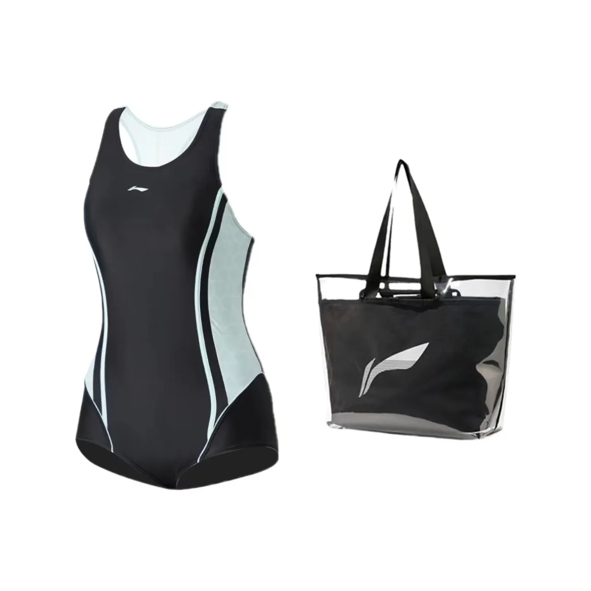 Лайнер Купальник Комплект Женский Черный Зеленый