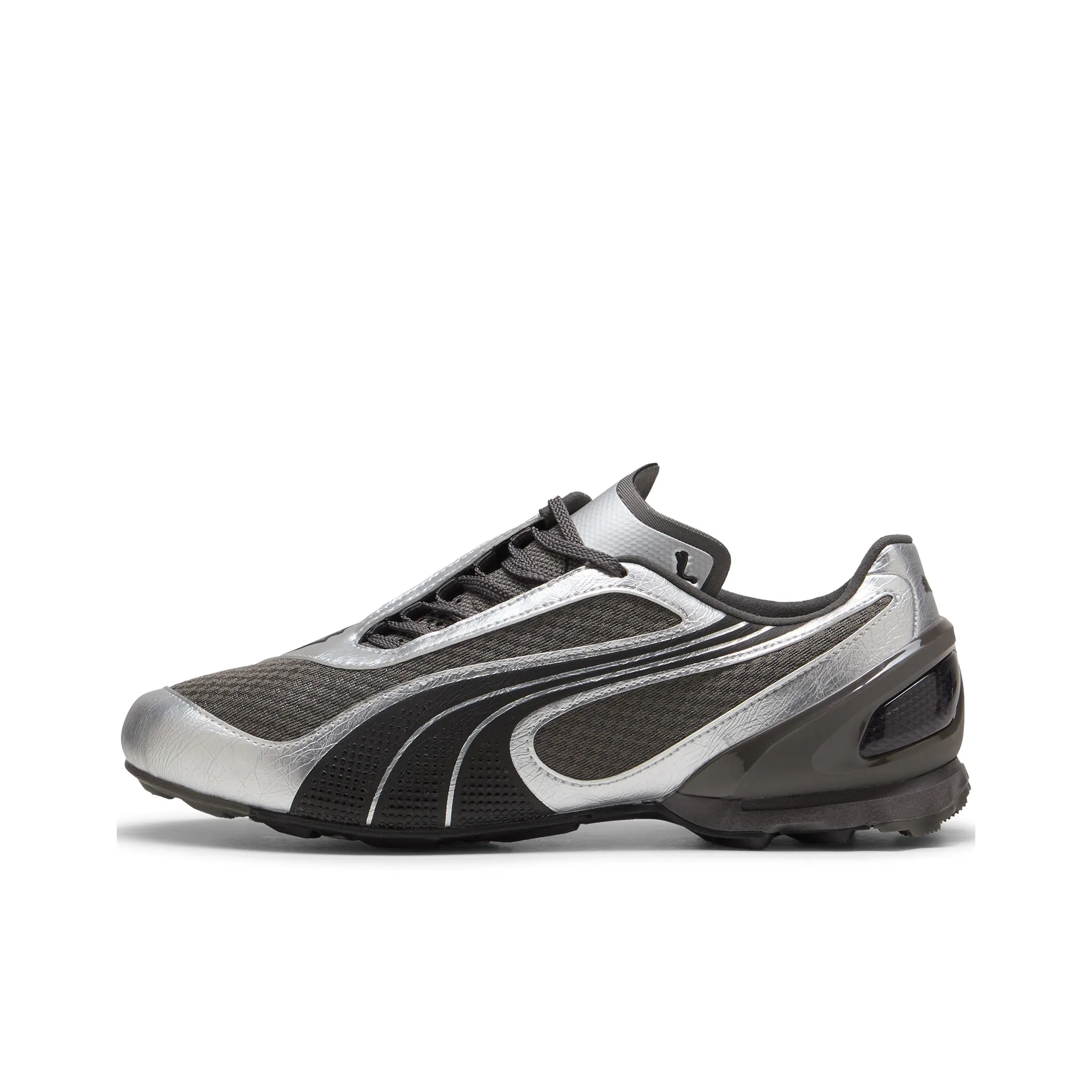 PUMA V S1 Устойчивый к истиранию Низкий Топ Повседневная обувь Унисекс Черный Серебряный