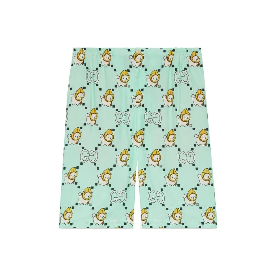 GUCCI Бирюзовые Мужские Повседневные Шорты