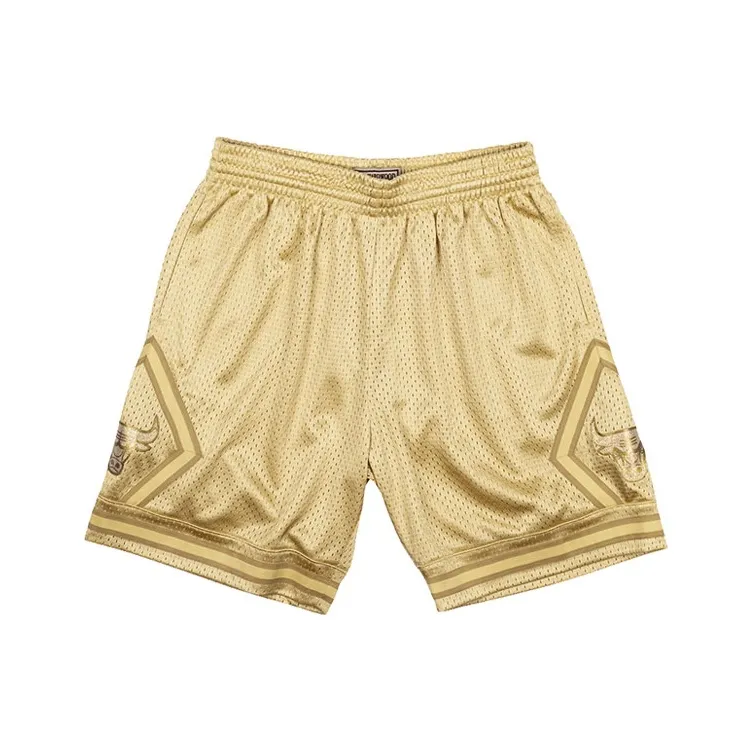 Mitchell Ness Золотые Унисекс Баскетбольные Шорты