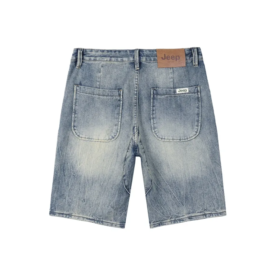 JEEP Blue Men's Denim Shorts JEEP Синий Мужские Джинсовые Шорты