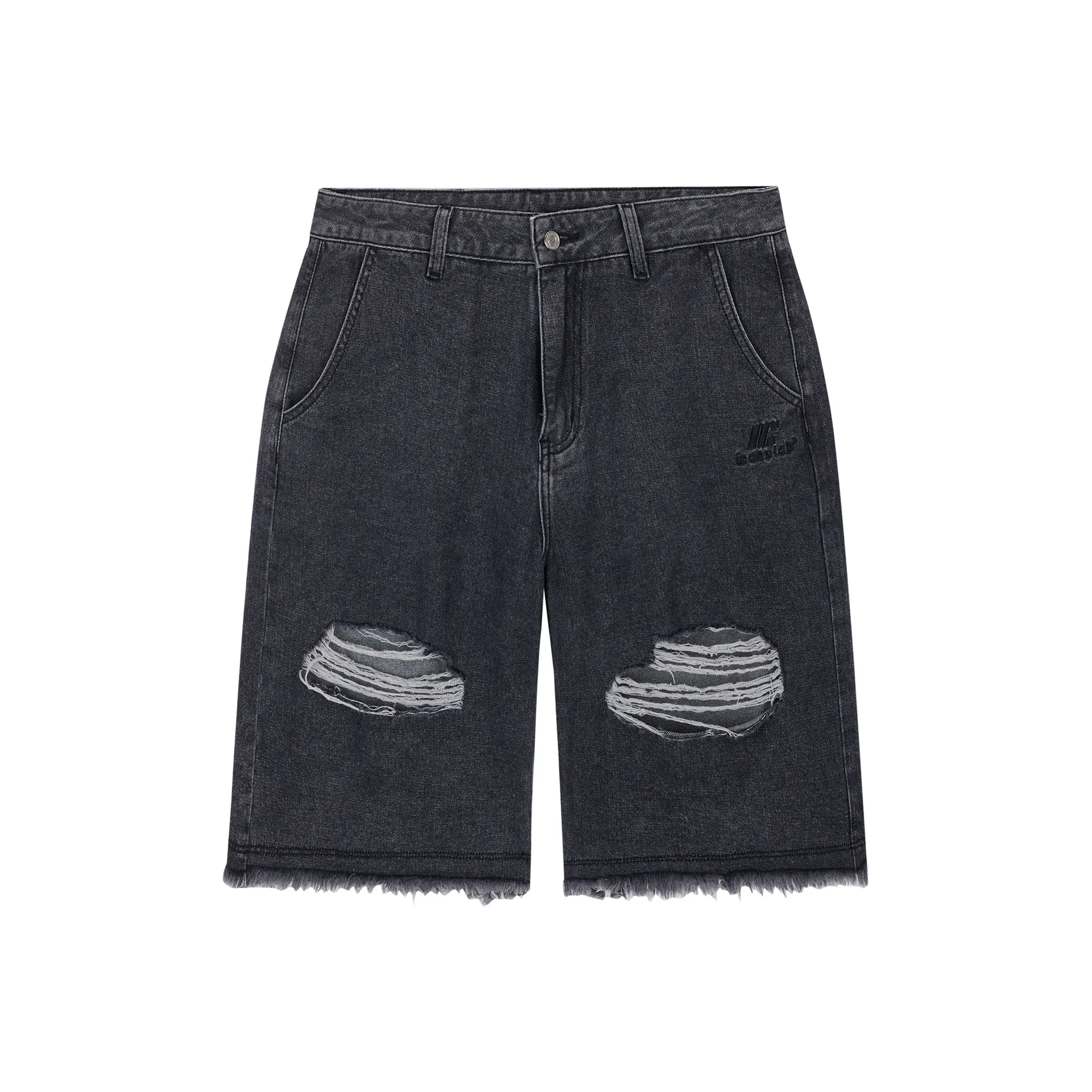 ICONS Lab Denim Shorts Unisex Washed Black