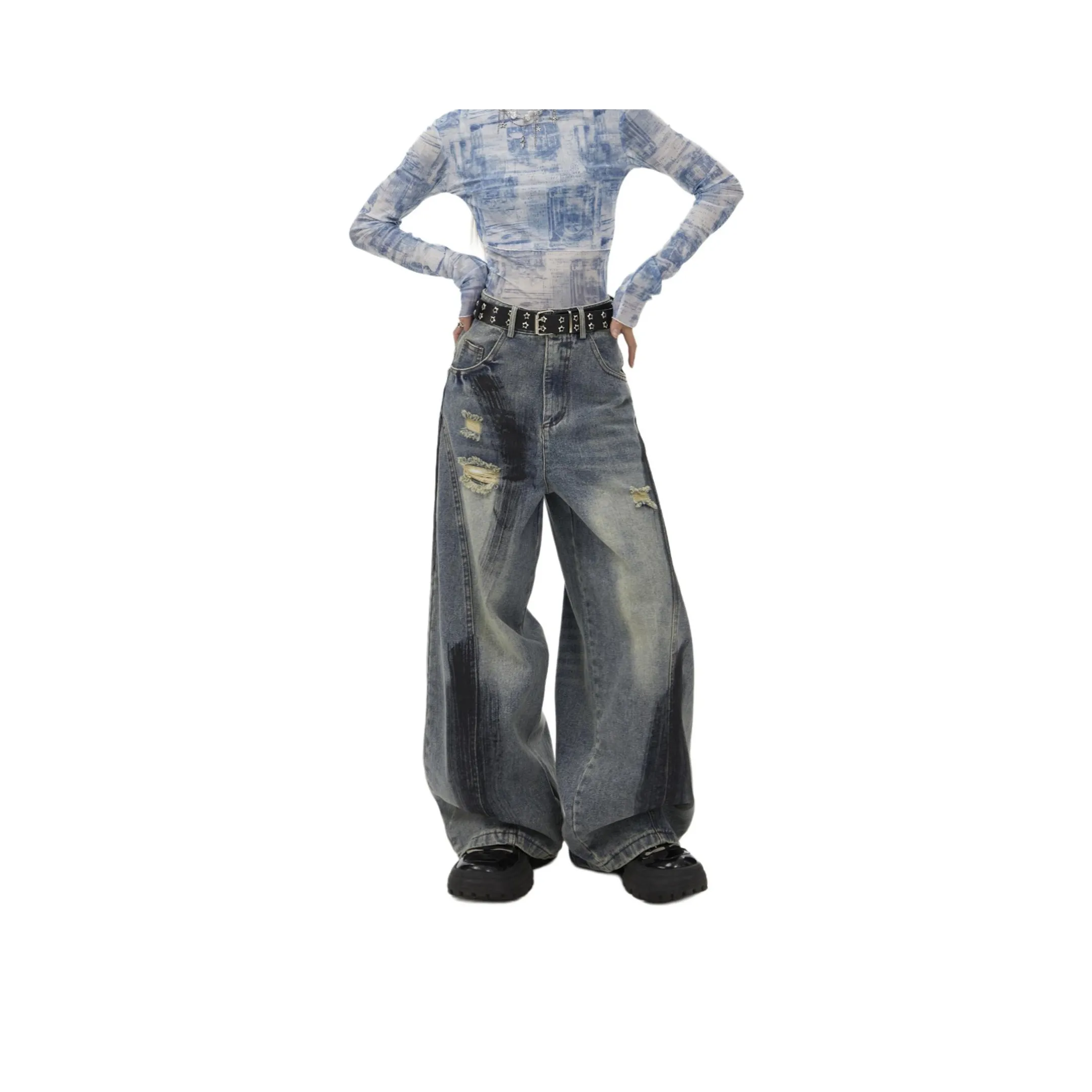 Pirkadat Синие Унисекс Джинсы