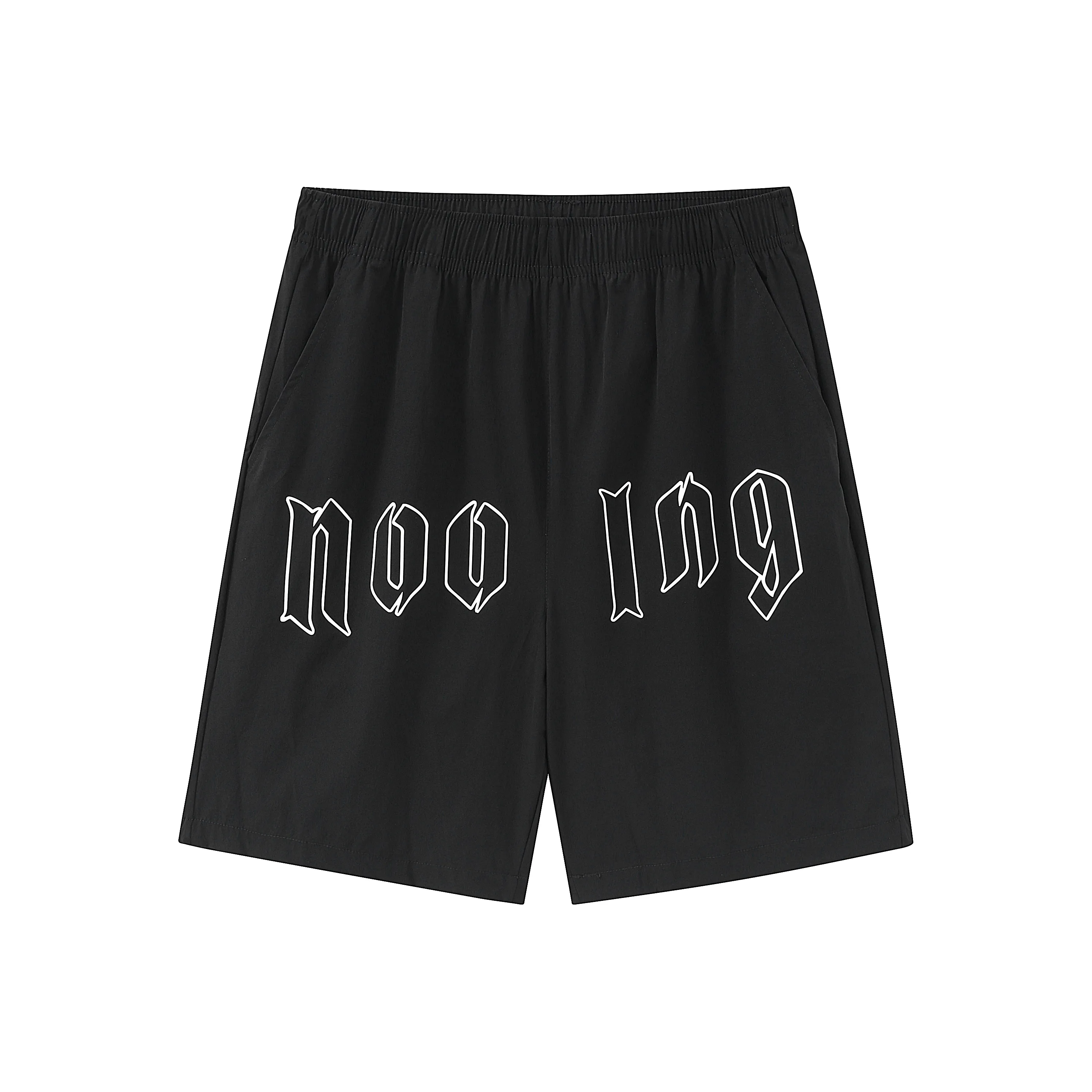 NOOING Casual Shorts Unisex Black