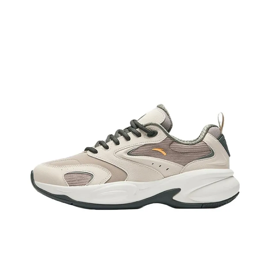 ANTA Ace Slip-on Устойчивый к истиранию Низкий Топ Кроссовки для бега Мужские Коричневый Серый