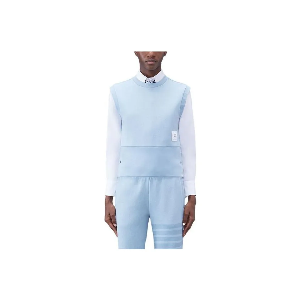 THOM BROWNE Double Face Knit 4 Bar Shell Top