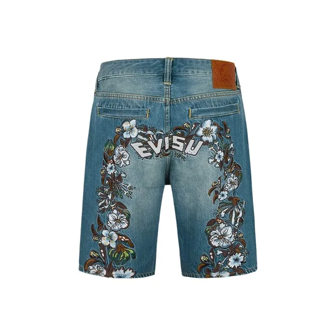 EVISU SS25 Denim Shorts Men's Denim Blue