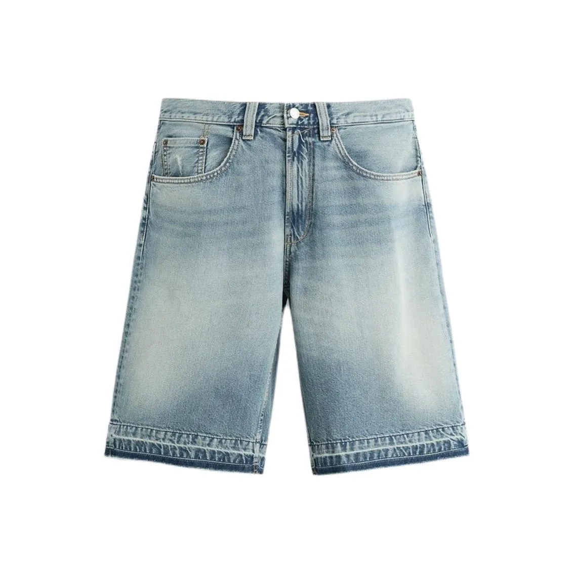 ZARA Джинсовые шорты Мужские Средне-синие