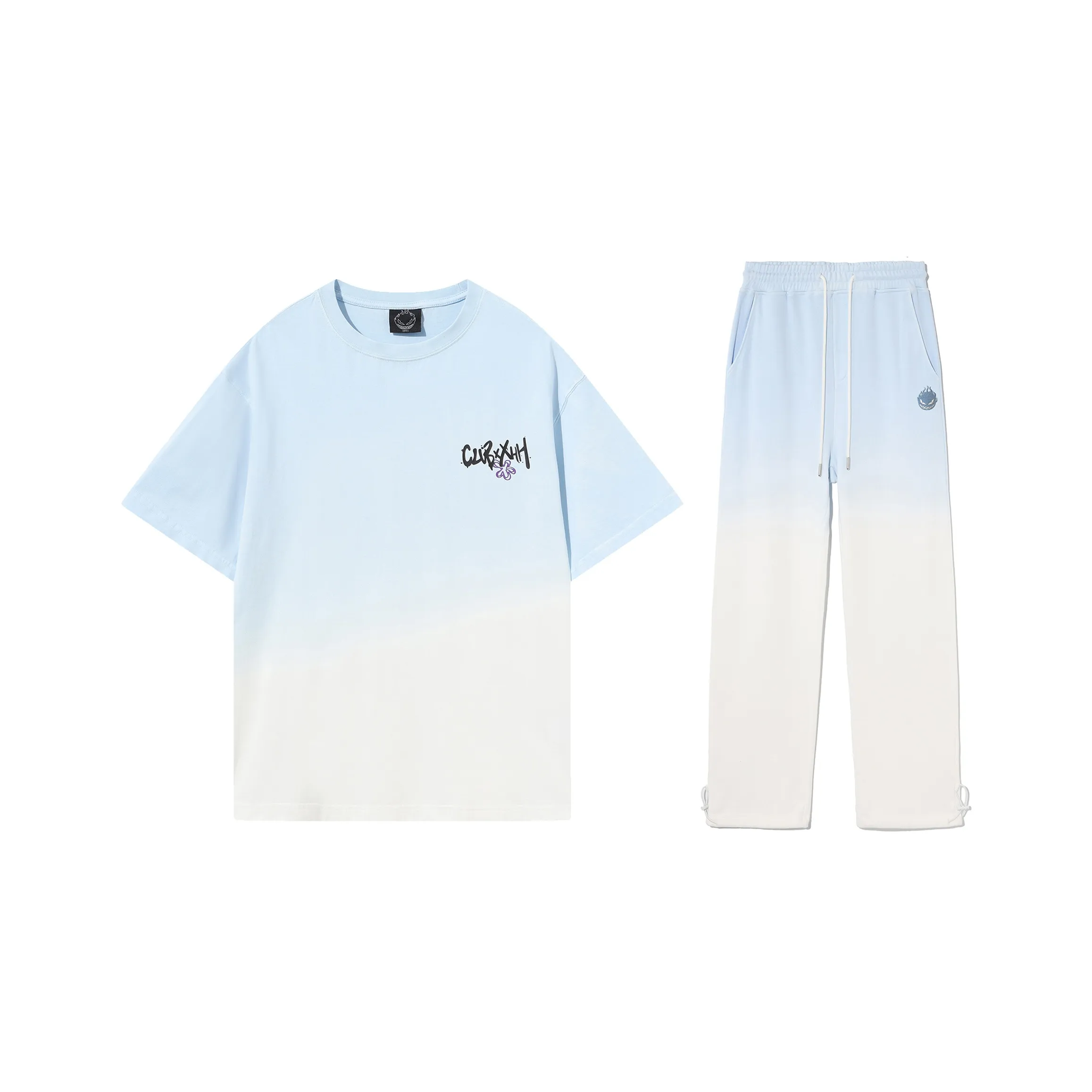 Clubxxhh Летний Повседневный Спортивный Одежда Унисекс Light Синий