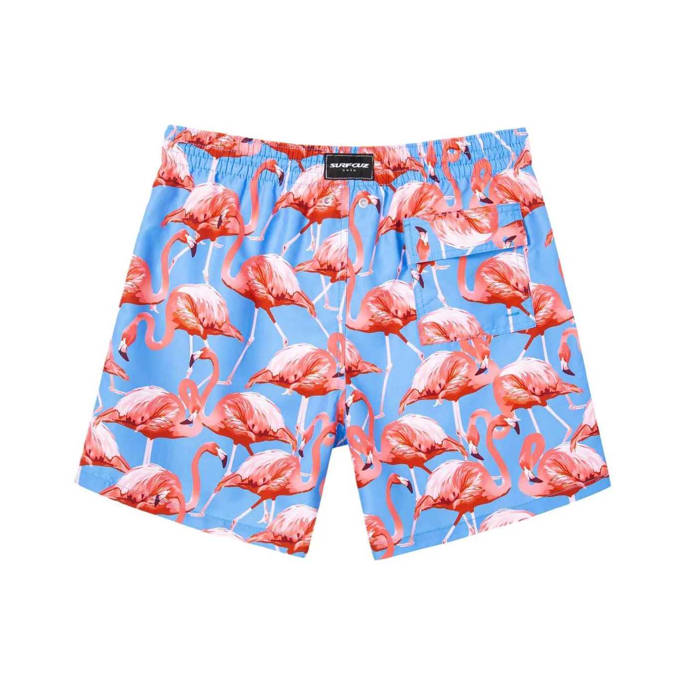 SURFCUZ Пляжные шорты Мужские Синие Основа Фламинго