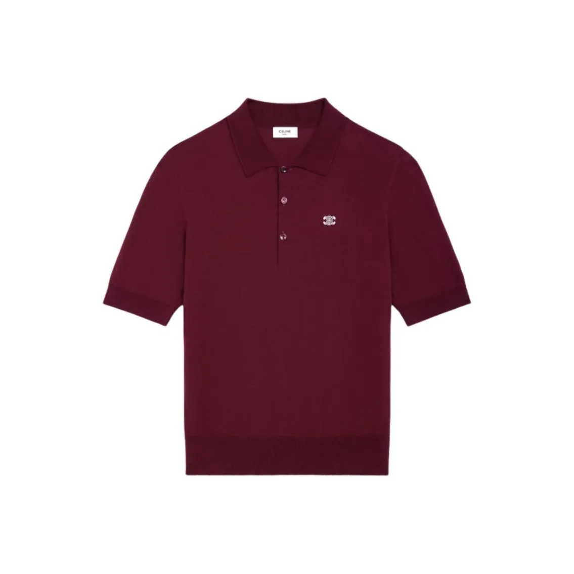 CELINE Triomphe Logo Embroidered Polo Shirt