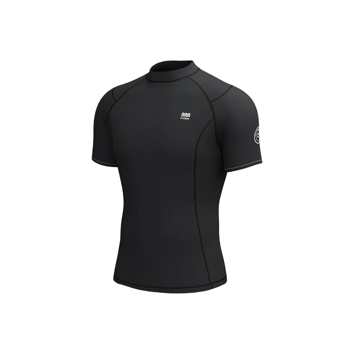 TOSWIM Men's Swimwear Men's [Black Water Texture]Top