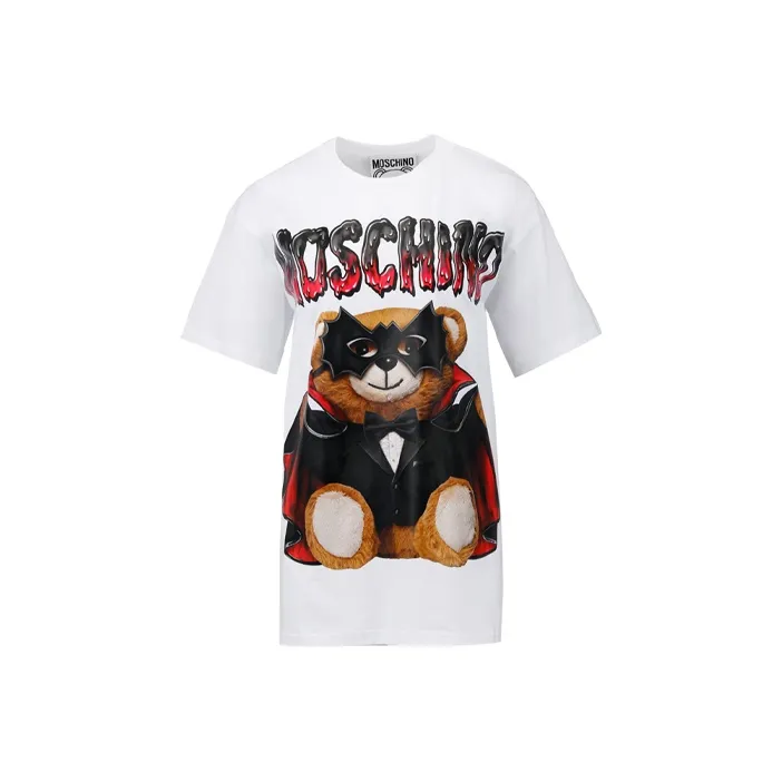 MOSCHINO Стандартная футболка Женская Белая