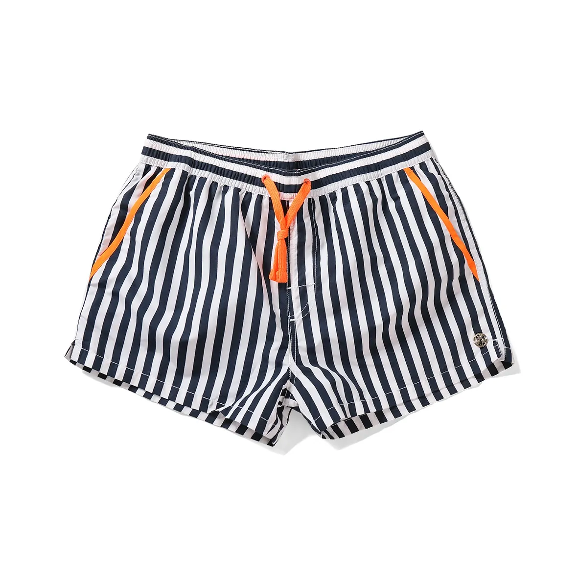 GAILANG Beach Shorts Men's Black White Stripes