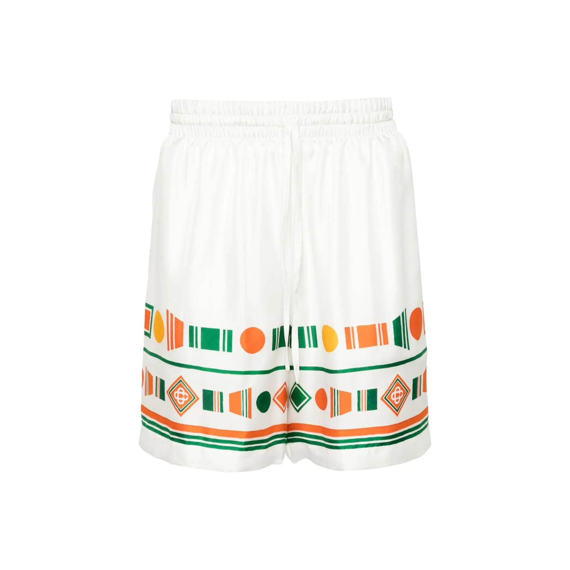 CASABLANCA Playful Eagle Silk Shorts