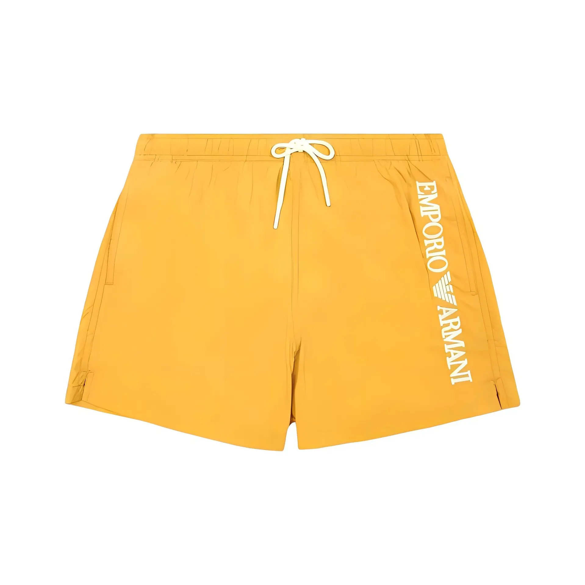 EMPORIO ARMANI Swim Shorts With Vertical Logo Embroidery