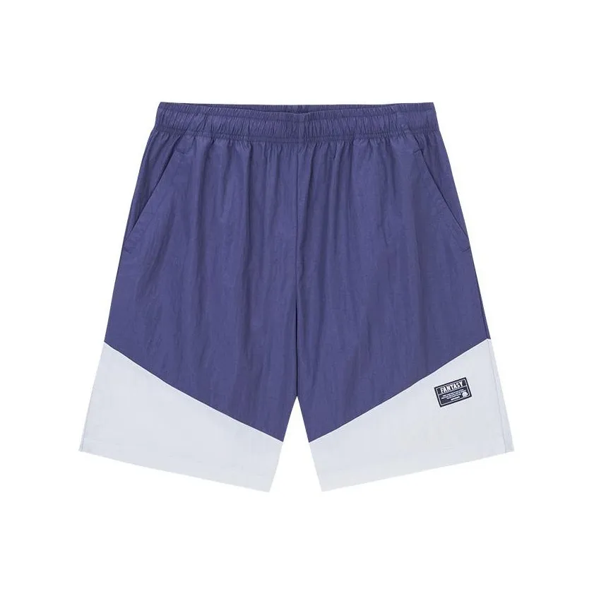 ANTA Повседневные шорты Мужские Темно-синий Микрочип Серый