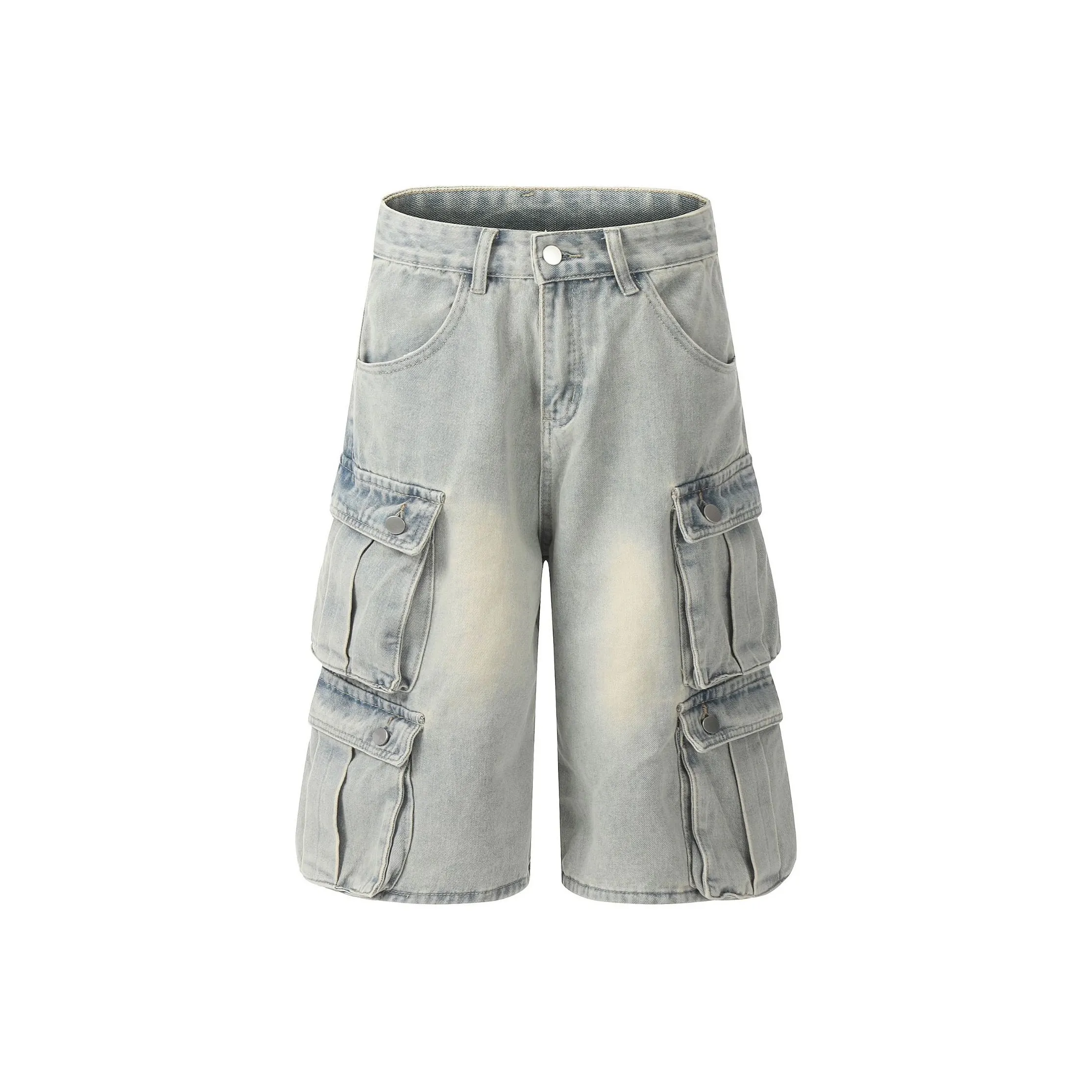 HLPT Denim Shorts Unisex Light Blue