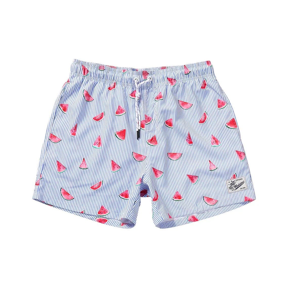 GAILANG Пляжные шорты Мужские Синие Полосы Узор